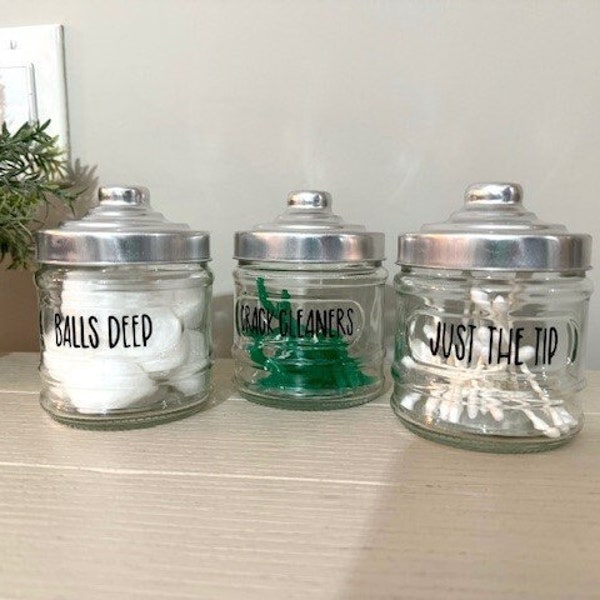 Funny Bathroom Jars - Etsy