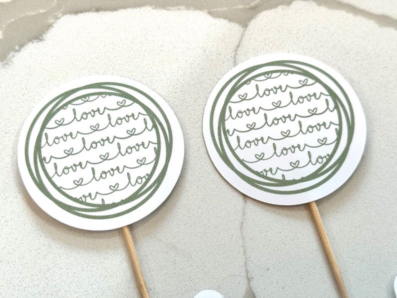 Personalized Engagement Cupcake Toppers Set of 12 Etsy