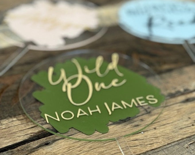 Custom Round Acrylic Cake Topper - Personalized/any Occasion: 5 Inch - Etsy