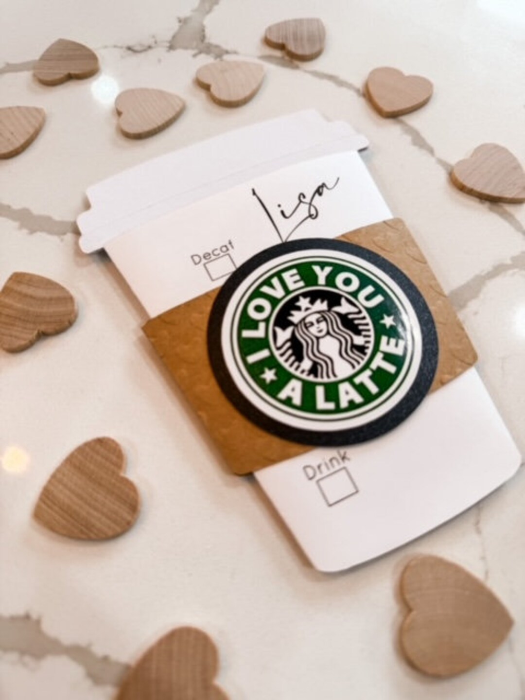 I Love You a Latte Starbucks Coffee Shimmer Cup Gift Card Holders ...