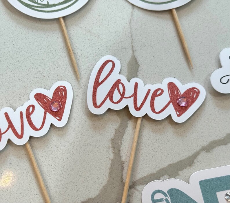 Personalized Engagement Cupcake Toppers Set of 12 Etsy