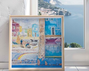 Venice Italy Print: Burano Island Colorful Homes (Digital Download)