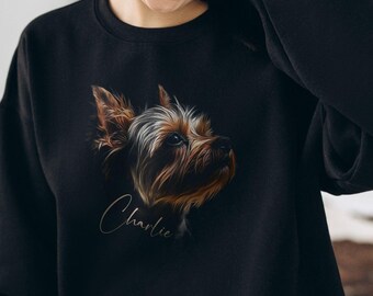 Personalized Yorkshire Terrier Shirt – Custom Yorkie Tee, Dog Mom Hoodie, Yorkie Sweatshirt, Pet Lover Gift, Custom Dog Apparel