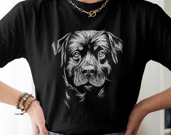 Rottweiler Shirt: Rottie Mom and Dad Hand Drawn Portrait Tee or Sweatshirt