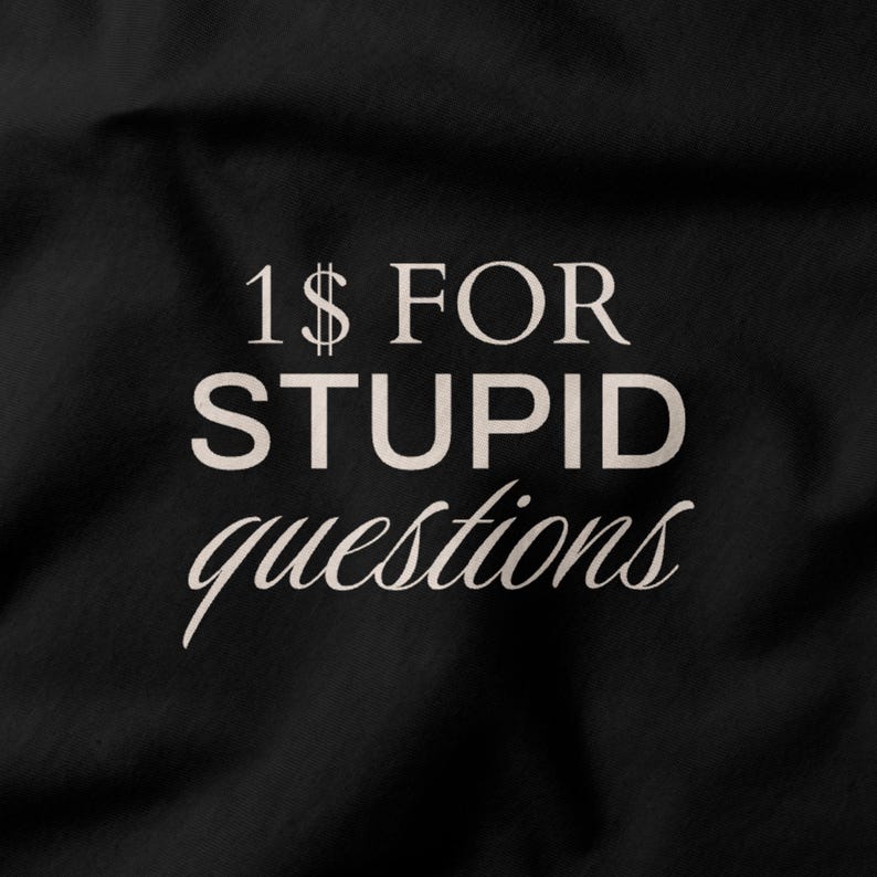 1 Dollar for Stupid Questions Sarcastic Office Shirt - Funny Work Shirt - Office Humor Tee - Coworker and Employee Gift image 2