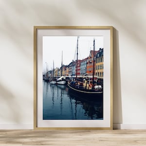 Travel Photography Print | INSTANT DIGITAL DOWNLOAD | Travel Print | Wall Art | Home Decor | Copenhagen Denmark | Nyhavn | Europe