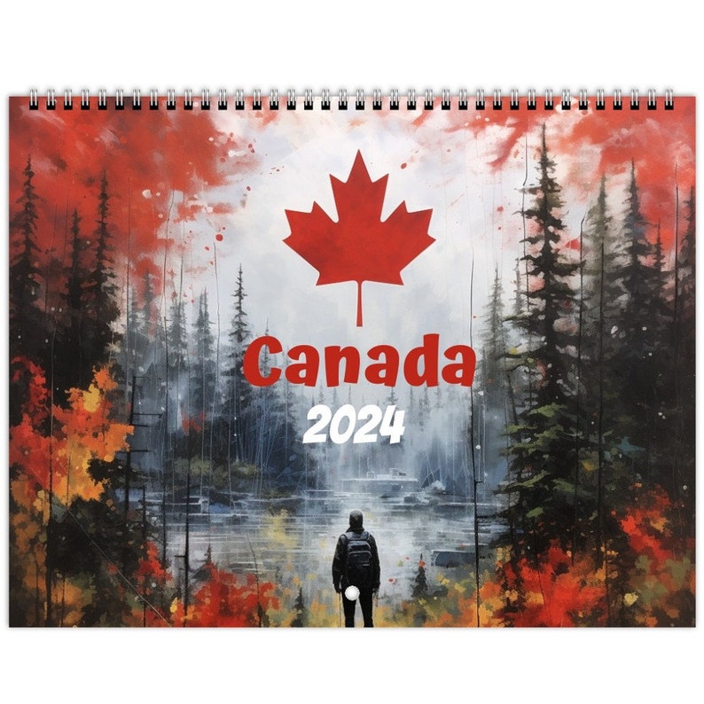 2024 Calendar, Canada 2024 Wall Calendar, 2024 Wall Calendar, Travel