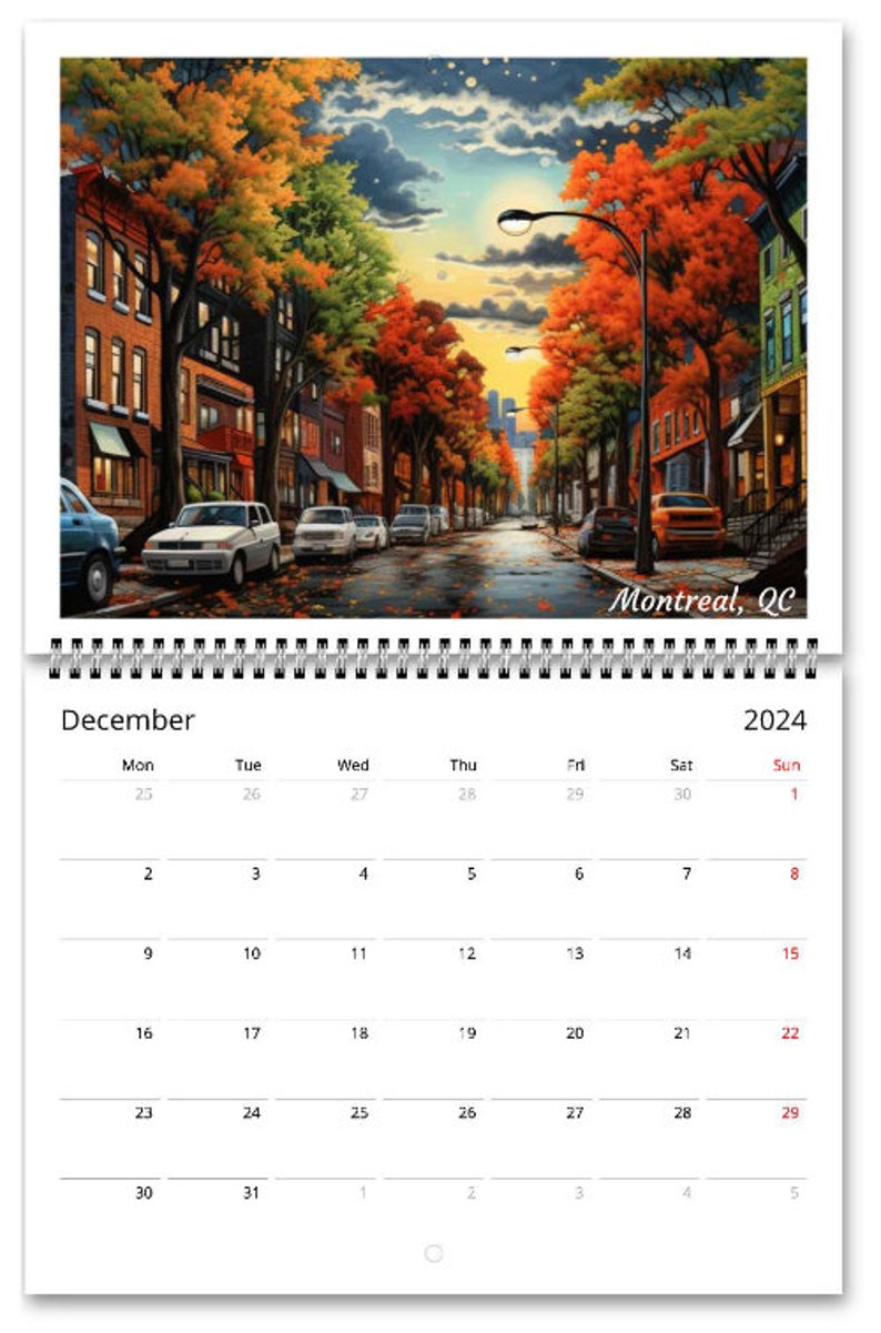 2024 Calendar, Canada 2024 Wall Calendar, 2024 Wall Calendar, Travel
