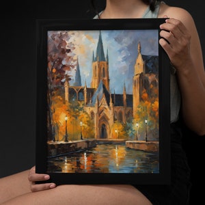 Cathedral Painting Print, Wall Art, Home Decor, Watercolor Painting, Cathedral Painting, Cathedral Art, Christian Art, Christian art