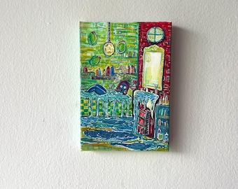 Moodygirlz Bath「5 x 7 オリジナル絵画」