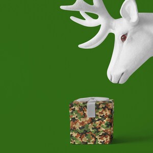 Carta da regalo mimetica – Carta da regalo ecologica e riciclabile per tutte le occasioni / Rotoli da 1 a 10 metri