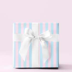 Papel de regalo para revelar el género del bebé, azul y rosa, de 1 a 10 metros, en rollo