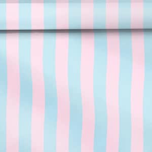 Papel de regalo para revelar el género del bebé en azul claro y rosa claro / 1 a 10 metros / en ROLLO