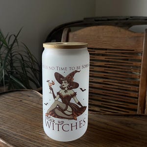 Fall Glass cups drink up witches