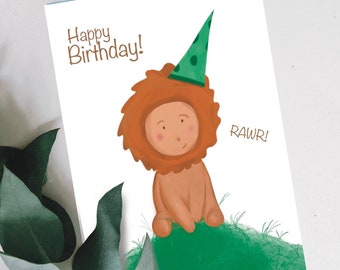 Birthdaycard Lion I Birthday card Lion