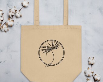 Tote bag -Dandelion seed Eco Cotton Tote Bag - Oyster color bag