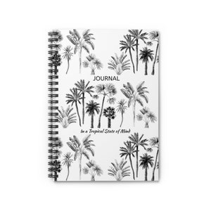 Tropical Palm Tree Notebook: Spiral Ruled Journal
