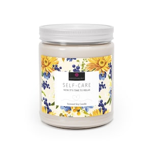 Sunflower Scented Soy Candle | Floral gift for Her | Birthday, Anniversary, or any celebration | Gift | Self-Care Aromatherapy, 9oz