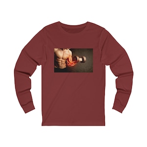 Unisex Jersey Long Sleeve Tee | Bodybuilding theme |