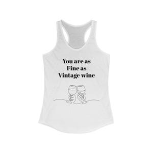 Funny Wine Racerback Tank Top: Gift for Wine Lovers