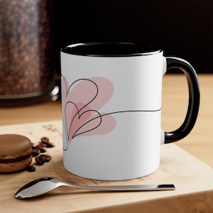 Accent Coffee Mug, 11oz | Love and Affection Mug | Valentine&#39;s cup