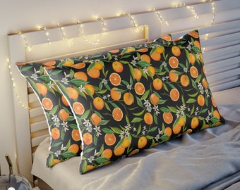 Federa per cuscino / Design arance / Stile frutta estiva /