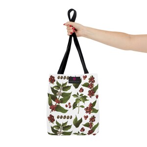 Yoga, School or Grocery Shopping Tote Bag | for Coffee Lovers | Coffee Bean and Plant design | Gifts for her or him |