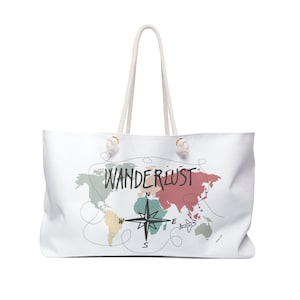 Sac week-end | Indispensable pour voyageur du monde et aventurier | Thème boussole Wanderlust |