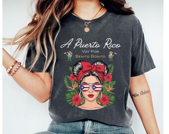 A Puerto Rico Voy Por Benito Bonito T-Shirt, Going To Puerto Rico Travel Tee, Puerto Rico Frog Art Shirt, Boricua Pride Gift