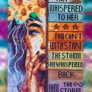 Diamond Painting Finished Completed 3D Wall Art Inspirational Quote Faith