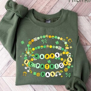 Saint Patrick Bracelet Sweatshirt, Saint Patty&#39;s Day, St Patrick Lucky Shirt, Irish Shirt, Gift for Mom Shirt, Lucky Bracelet Shirt