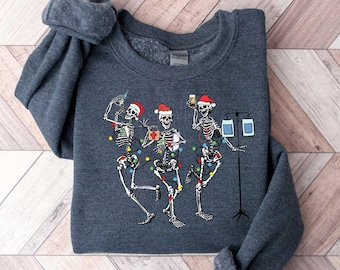 Christmas Dancing Skeleton Nurse Sweatshirt, Christmas Nursing Sweater, Nurse Life Christmas Shirt, School Nurse Christmas, Christmas Nurse