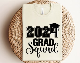 2024 Graduation Squad Matching Shirts for Seniors and Families, Custom Grad Squad Shirt, Class Of Family 2024 Shirt, Family Matching Tee