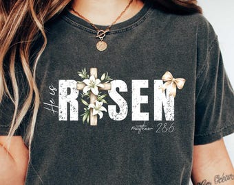 Jesus Shirt, He Is Risen T Shirt, Easter Jesus Shirt, Easter Shirt, Easter Religious Christian Shirt, Jesus Lover Gift
