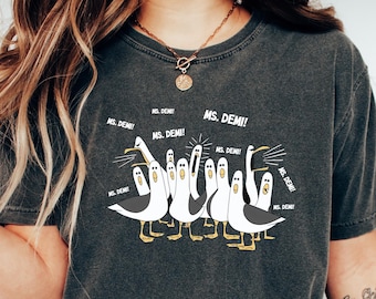 Seagulls Teacher Tshirt, Custom Teacher Name Shirt, Disney Seagull Teacher Tee, Personalized Teacher Appreciation Tshirt, Funny Teacher Gift