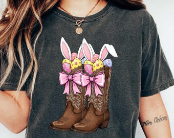 Howdy Easter Shirt, Western Easter Shirt, Cowboy Boots Easter Day Shirt, Easter Howdy Bunny Shirt, Easter Girl Tee, Western Boots Easter Tee