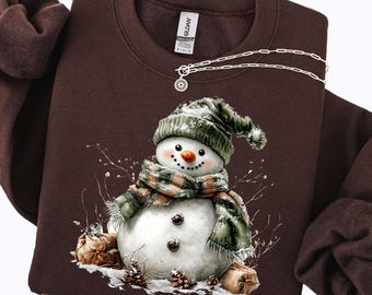 Christmas SnowmanSweatshirt, Cute Snowman Sweater, Women Christmas Shirt, Cute Winter Shirt, Gift For Christmas Lover, Snowman Season Shirt