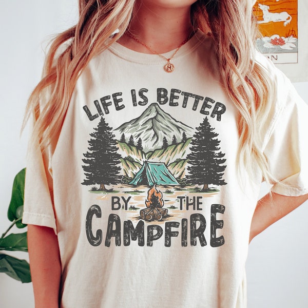 Life is Better by the Campfire Sweatshirt, Adventure Sweatshirt, Camping Heart Hoodie, Travel Sweatshirt, Adventure Sweatshirt, Gift for Her