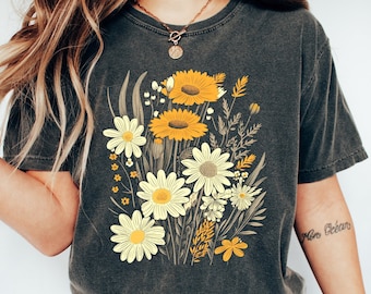 Wildflower T-Shirt, Flower Shirt, Floral T-Shirt, Wild Flowers Shirt, Gift For Women, Flower Shirt, Ladies Shirts, Best Friend Gift
