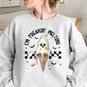 Im Freakin Melting Tshirt, Skeleton Icecream cone melting Tshirt, Retro Skull Tshirt, Trendy summer Tshirt, Gothic Tshirt, Skeleton Humor