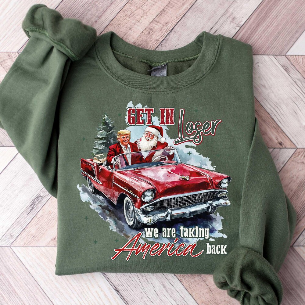 Trump Christmas Shirt, Humorous Trump Christmas T-Shirt, Christmas Republican Sweater, Christmas Santa Trump Shirt ,Gift Outfitessentials Shopseatcar