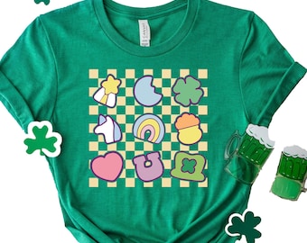 St Patricks Day Teacher Shirt: Checkered Teacher Tshirt, Teacher Team Tees, Checkerboard Shamrock Hoodie, Teacher Appreciation Sweatshirt