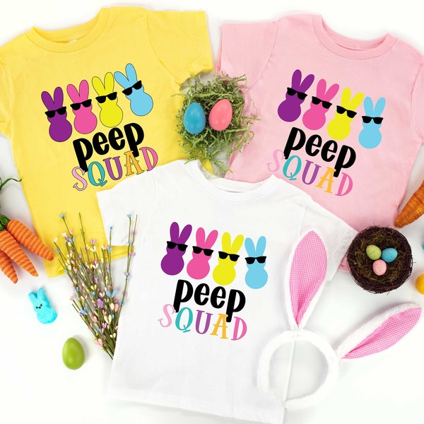 Peep Squad Shirt, Easter Crew Shirt, Easter Squad Shirt, Easter Cousin Squad Shirt, Easter Friends Matching Shirt, Easter Bunny Shirt