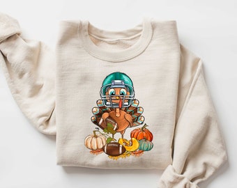 Turkey and Football Shirt, Game Day Shirt, Funny Turkey shirt, Kids Turkey Shirt, Thanksgiving Sweatshirt, Thankful Shirt, Thanksgiving Tee