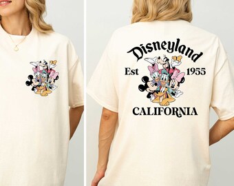 Retro Disneyland California Shirt, Disneyland Est 1955 Shirt, Disney Vacation Shirt, Mickey And Friends Shirt, Retro Walt Disney Shirt