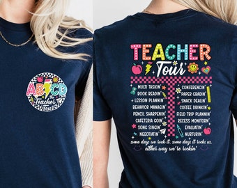 Retro Teacher Tour Shirt, ABCD Teacher Tour, Back To School Shirt, End of Year T-shirt, Teacher Gift, Teacher T-shirt, Elementary School