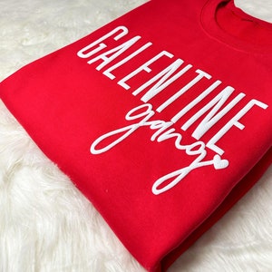 Galentines Day Puff Shirt, Galentine Gang Funny Valentines Day 3D Puff Tshirt, Embossed Valentine Puff Sweatshirt