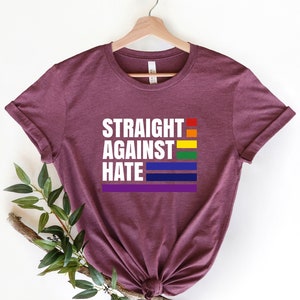 Straight Against Hate Sweatshirt, LGBTQ Support Sweatshirt, Pride Month Sweatshirt, Gay Pride Sweatshirt, Pride Day Celebration Sweatshirt