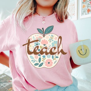 Teacher Apple Shirt, Leopard Apple Teacher Shirt, Teacher Appreciation T Shirt, First Day of School, Teacher Shirt, Teacher Life Shirt