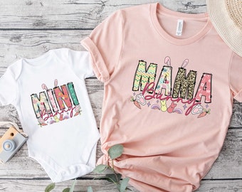 Easter Mama Shirt, Easter Mini Shirt, Mama and Mini Shirt, Easter Mom Shirt, Easter Gift For Mama, Mama Bunny Shirt, Easter Mama Outfit